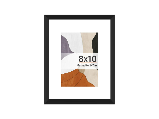 king 8x10 Black Picture Frame, Tabletop & Wall Display Photo Frame Fits 5x7 photos with mat or 8x10 without mat. Acrylic front for poster,...