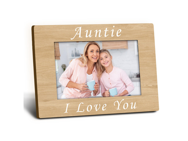 Foyoulame Auntie Gifts Picture Frame 4x6, Aunt Wooden Picture Frame, Christmas Mothers Day Birthday Gifts for Aunt from Niece Nephew, Auntie I Love...