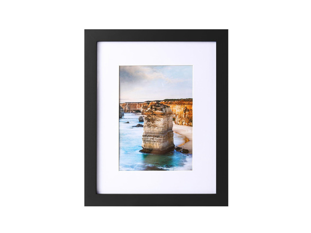 wyooxoo 8x10 Picture Frame Made of Solid Wood Photo Frame Display Pictures 5x7 with Mat or 8x10 Without Mat For Table top Display or Wall, Black, 1...