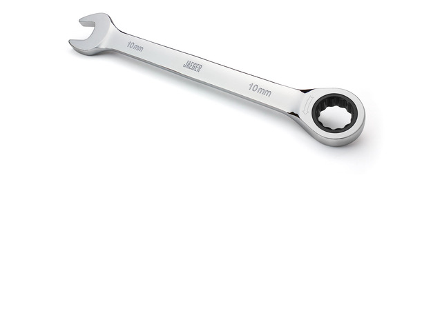 Jaeger 10 mm TIGHTSPOT Ratchet Wrench with Precision Movement and Hardened, Polished Steel for Projects with Metric Tight Spaces