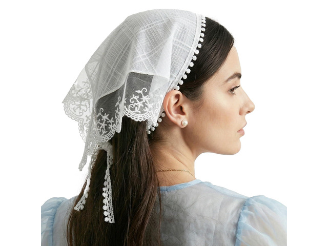 MSHHDK Cute Stylish Lace Hair Bandana Hair Scarf Headband Women Boho Triangle Bandana Turban, Non Slip Hairs Soft Head Coverings, for Hairs...