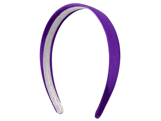 MDSTYLE Headbands for Women & Girls - 1 Inch Satin Headband (Purple) Classic Hard Hairband with Smooth Satin Finish - Simple Hair Accessory for...
