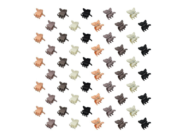 50 Pack Mini Butterfly Hair ClipsSmall Claw Hair Clips for Women and Girls (Matte 5 colors)