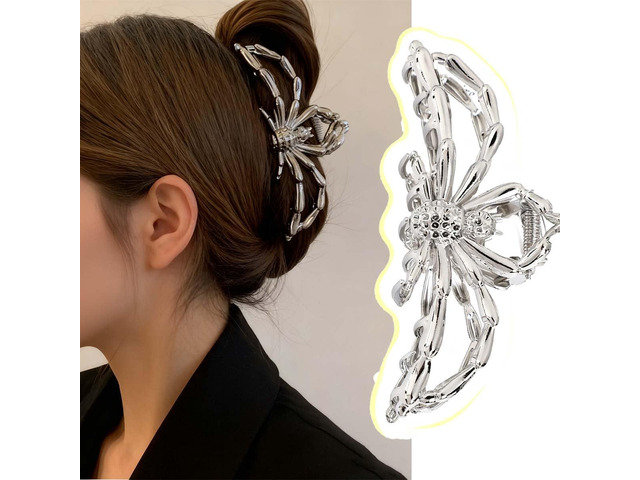 Spring Hair Claw Clips for Women Fancy Hair Clips for Styling Large Spider Claw Clip - LINMEIZAI Metal Hairclip Horror Hairclips Decorative...