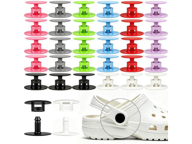 Fvitypap 32 Sets Multi-color Replacement Rivets for Crocs Shoes Repair Parts