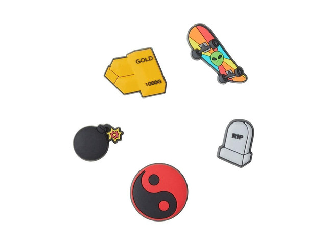 Jibbitz 5-Pack Alien Shoe Charms Jibbitz, Sk8r Boi, Small