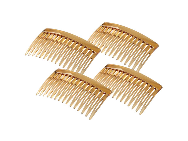 French Twist Hair Comb Set - 4PCS, Decorative Side Comb Clips for Women, Strong-hold Hair Accessories for Up-Do Styling, Bun Chignon, Perfect for...