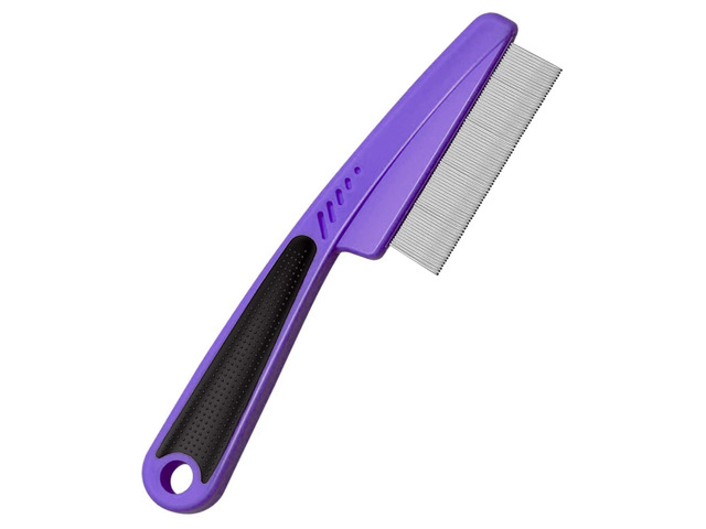 Stainless Steel Fine Tooth Dandruff Comb, Professional Dandruff Remover, Multifunctional Hair Grooming Comb for Kids and Adults (Purple)