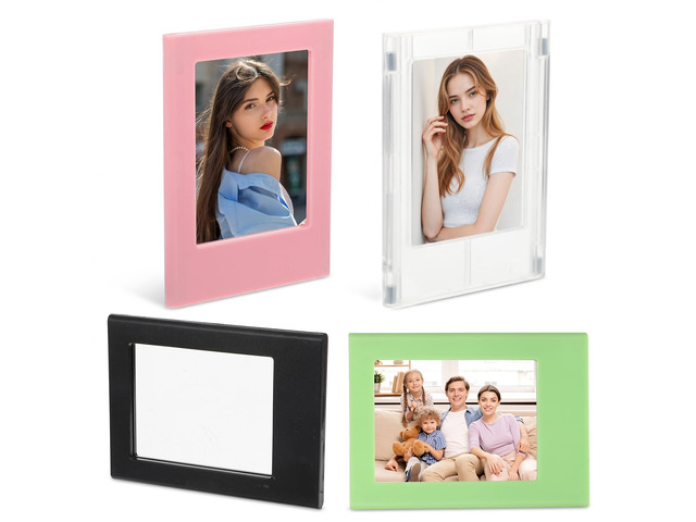 2x3 Picture Frame, 4 Pcs Picture Frames for Desk Display with Stand Small Size Picture Frame Compatible with Polaroid Fujifilm Photos for...
