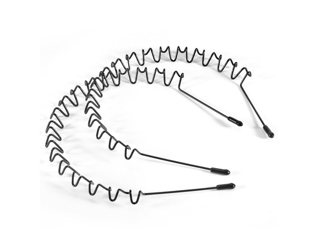 2pcs Metal Hair Bands, Simple and Fashionable Hairband, Wavy Hair Bands for Men and Women, Invisible, Non-slip, for Daily Face Washing, Outdoor,...