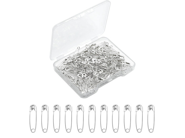 120 Pcs Small Safety Pins Silvery,0.75Inch/19mm Silvery Safety Pins for Clothes Metal Tiny Clothes Pin Rust Resistant Mini Safety Pin for Art...