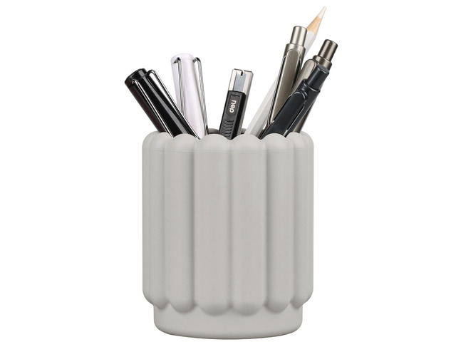 Silicone Pen Holder, Pencil Holder Cute Pens Cup for Desk for Kids Office Decor Desk Accessories Pen Pot Desk Organizer (Light Gray)