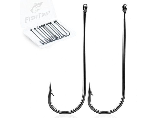 100Pcs Aberdeen Fishing Hooks, Long Shank Hooks for Freshwater High Carbon Steel, Ultra Sharp Light Wire, Live Bait Hooks for Sunfish Bass Trout...