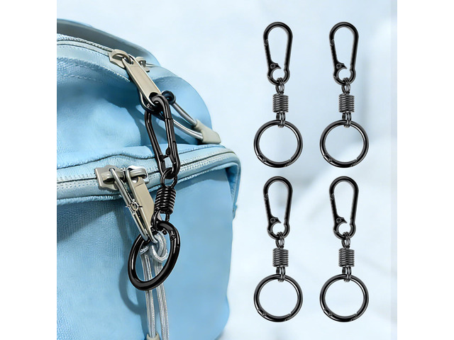 Zipper Clips Anti Theft Double Opening Small Zinc Alloy Carabiner Clips, Europe Travel Safety for Women, Easy to Use Suitable for Crossbody Bag,...