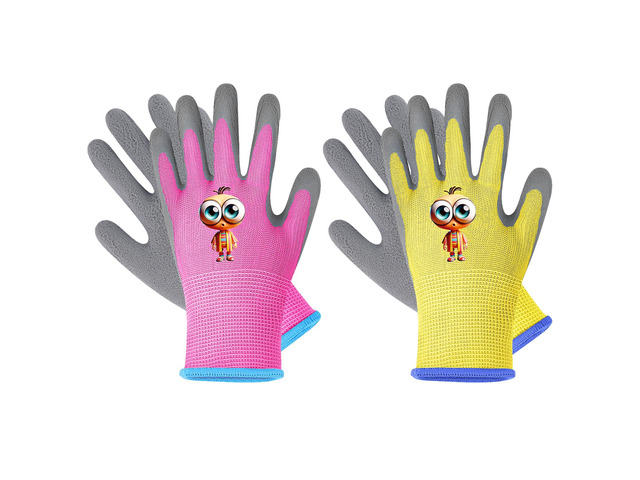 LveSunny Kids Gardening Gloves, 2 Pair Toddler Gardening Gloves, Girls Glove, Rubber Non-Slip Safety Work Gloves for Kids, Youth, Garden, Fishing,...