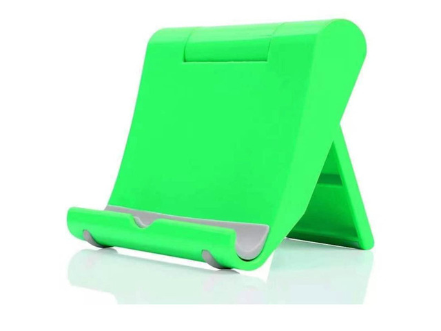 Cell Phone Stand, Desktop Holder for Smartphones, Phones & Tablets Foldable Adjustable Mobile Dock, Universal Tabletop Mount, Multi-Angle Desk...