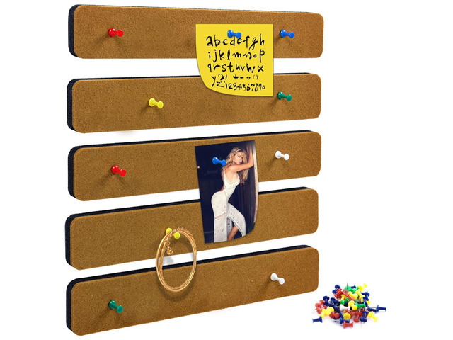 Bulletin Board Cork Board Cork Boards for Walls Cork Board for Office Pin Board Bulletin Boards for Walls (Brown)