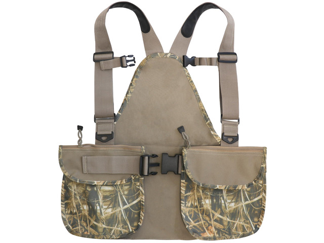 Upland Bird Hunting Vest Tactical Vest Backpack with Game Pouch Camo, Multiple Pockets, Chest Strap, Waist Belt, One Size Fit All