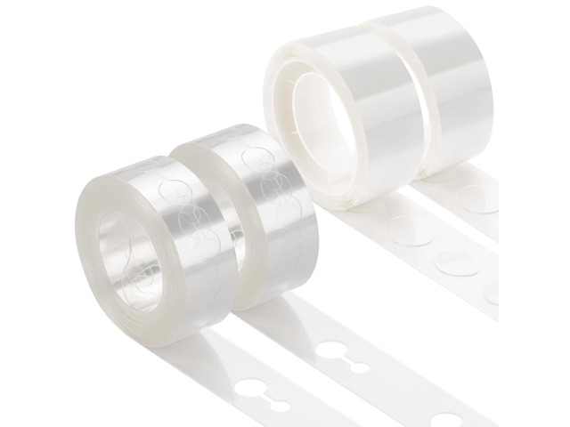 KICNIC Balloon Arch Strip Kit, 32.8 ft Tape Strips, 200 Glue Point Dots Balloon Tape Strips and Glue Point Dot Stickers for Garland, Party,...