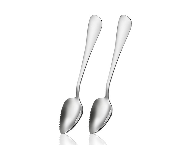 Spoon Serrated Edge Grapefruit Knife Stainless Steel Grapefruit Utensil Tool Dessert Spoons for Citrus Lemon Kiwi Salads Melon Lime Pitaya Apple...