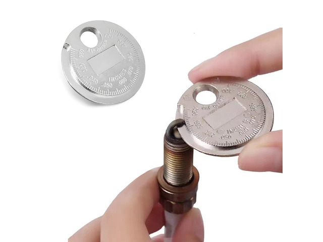Tioollev Spark Plug Measuring Tool, Zinc Alloy Measuring Wire Spark Plug Gap Gauge Tool Scaled from 0.020' to 0.100', Portable Spark Plug...