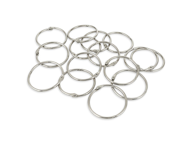 2 Inch (15 Pack) Loose Leaf Binder Book Rings, with Metal Nickel Plated for Key,and Index Cards, for School, Home, or Office, Silver