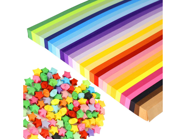 1512 Sheets Origami Paper, 27 Colors Double Sided Paper Star Strips 9.25 x 0.4 Inch Lucky Origami Star Paper Strips Kit for DIY Hand Art Crafts...