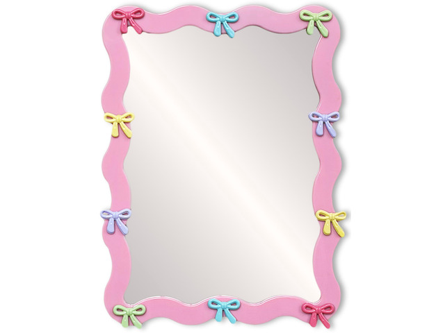 Bow Magnetic Locker Mirror 5' x 7' Small Real Glass Makeup Mirror with Magnetic Backing Lockers Decoration Lockers Accessories for Girls...