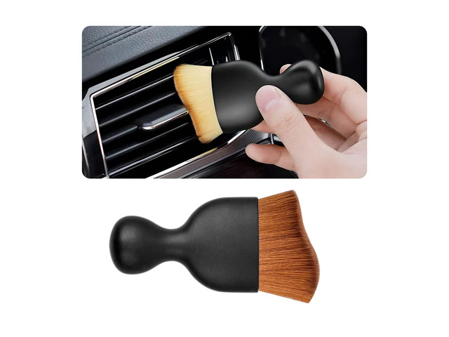 Blilo Car Interior Detailing Brush, Auto Soft Hair Cleaning Brushes, Curved Dirt Dust Collectors, Removal Tool for Dashboard Air Conditioner Vents...