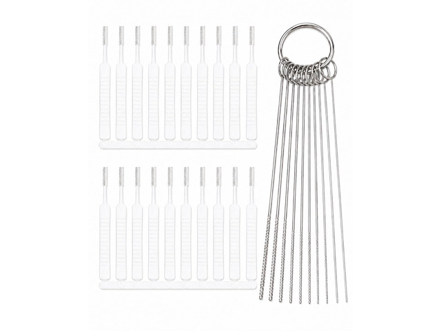 30 Pcs Shower Head Cleaning Brush Set Cleaner Picks - Small Hole Nozzle Unclogger, Anti-Clogging Shower Head Cleaner with Storage Boxes