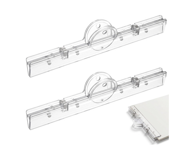 2Pcs Transparent Clamps for Fridge, 7.9' Large Magnetic Binder Clips Binder Clips Large for Whiteboard, Plastic Binder Clips for Kitchen, Office,...