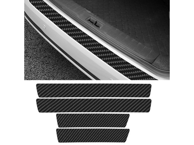 GAOLAOSY Car Door Sill Protector, Self-Adhesive Auto Door Edge Guard, 4PCS Anti-Scratch Carbon Fiber Car Door Threshold Protection Sticker,...