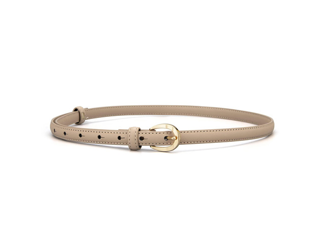 YooAi Leather Belts for Women Skinny Thin Waist Belts for Jeans Pants Dresses Apricot L