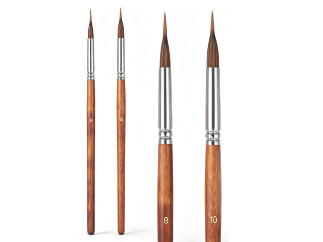 Hpmjz 2 PCS Watercolor Brushes Professional Extended Needle Point Brushes with Synthetic Extra Long Tip, for Artists, Fine Detailing, Watercolor,...