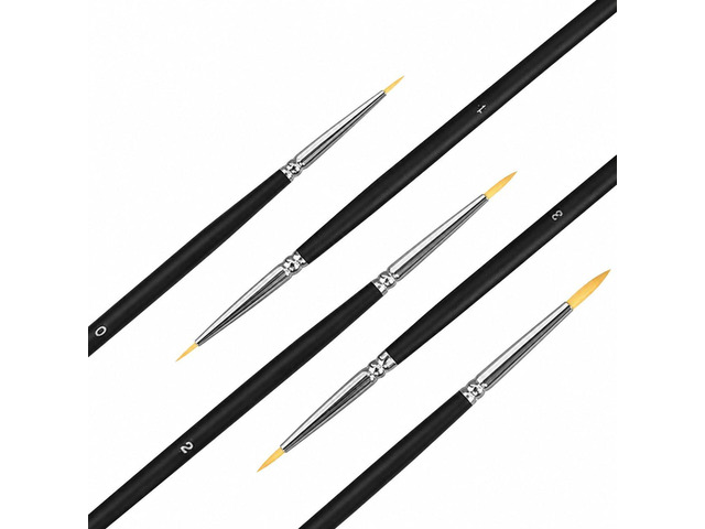 5Pcs Paint by Numbers Kit for Adults Acrylic Paintbrushes Set,Professional Small Fine Tip Detail Miniature Paint Brushes for Watercolor Gouache Oil...