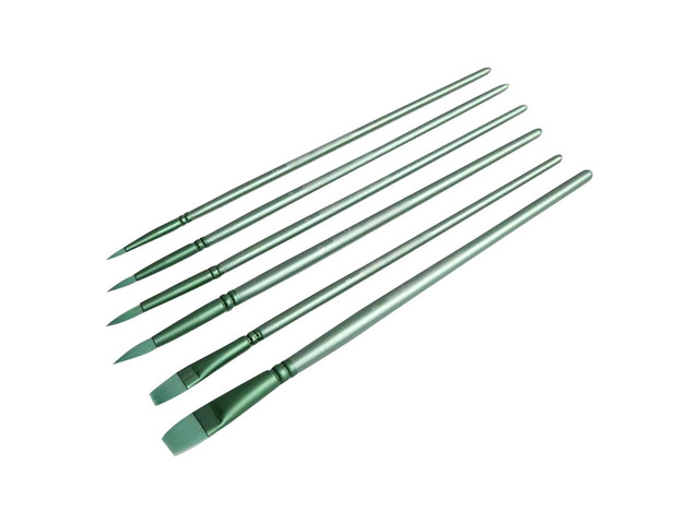 6 Pcs Acrylic Paint Brushes Small Nylon Hair Painting Brushes Round Flat Watercolor Paintbrushes Artist Drawing Brushes Oil Gouache Painting...