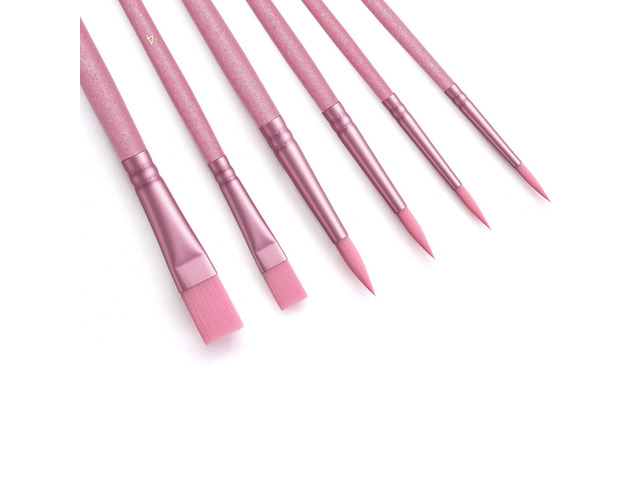 Nylon Paint Brushes for Paint by Number Brushes Watercolor Brush Acrylic Painting Brush for Oil Canvases Rock Body Face Nail Miniature Detailing...