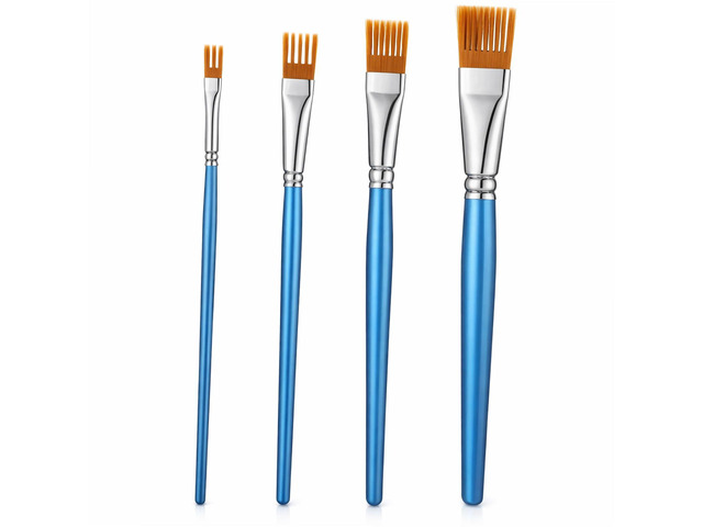 4PCS Comb Artist Brush, Professional Grainer Brushes Acrylic Paint Brushes, Paint Brush Comb for Acrylic Painting, Oil, and Watercolor