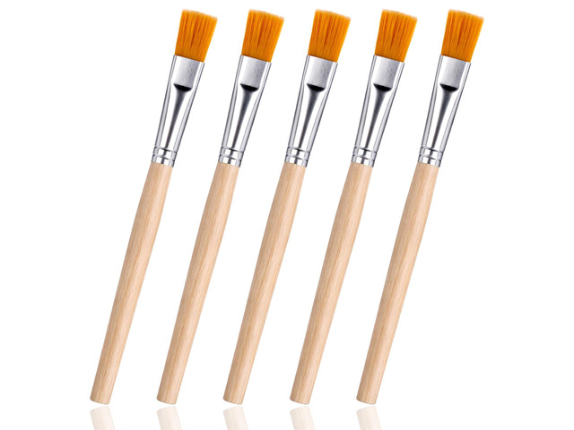 5 PCS Small Paint Brushes, Trim Thin Paint Brushes for Walls Small Paintbrush Trim Painting Tool for Watercolor Oil Painting Acrylic Craft Brush