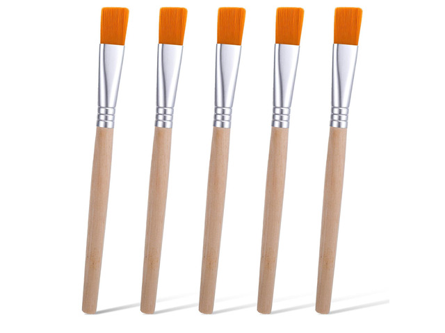 5 PCS Small Paint Brushes, Small Flat Paint Brush for Painting, Short Flat Paints Brushes for Acrylic, Watercolor, Oil, DIY Crafts, Painting Brush...