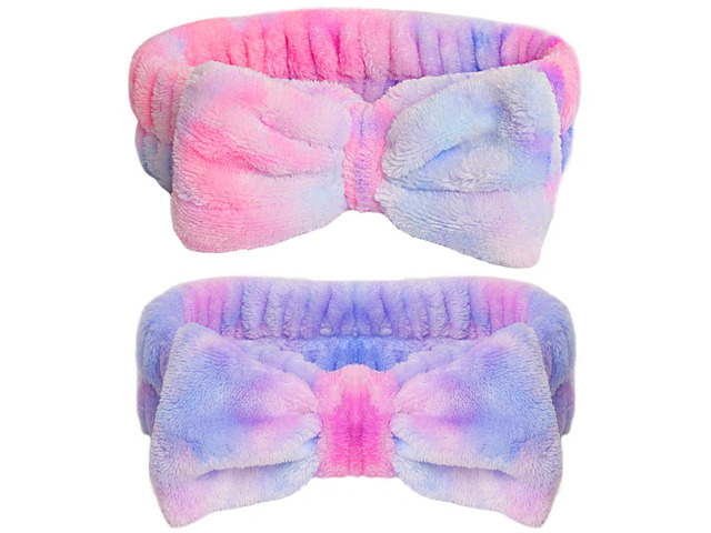 Headband for Washing Face, Girls Makeup & Skincare Headband, Microfiber Elastic Face Wash Headbands to Skincare Spa Shower,2pcs