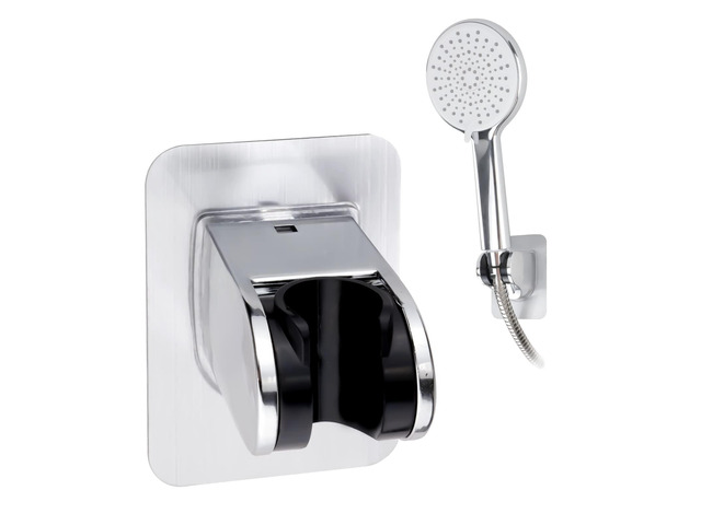 Shower Head Holder with Strong Adhesive, Adjustable Handheld Shower Wand Holder Waterproof Wall Mount Bracket, No Drilling Shower Hose Holder...