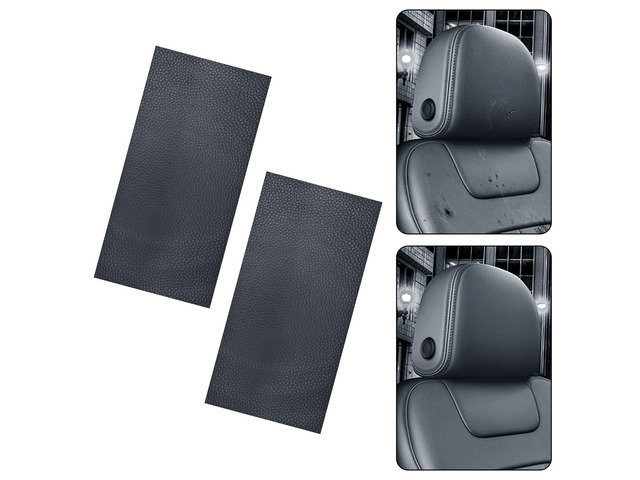 Black Self-Adhesive Leather Repair Patch Tape Kit, 8 x 4 Inch Waterproof & Scratch-Resistant Leather Patches for Car Seat, Furniture, Couch, Sofa,...