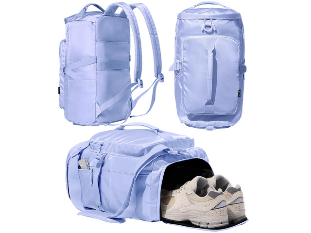 Gym Bag for Women with Shoe Compartment and Wet Pocket Convertible Gym Backpack workout Duffel Bag Multiple Pockets 30L