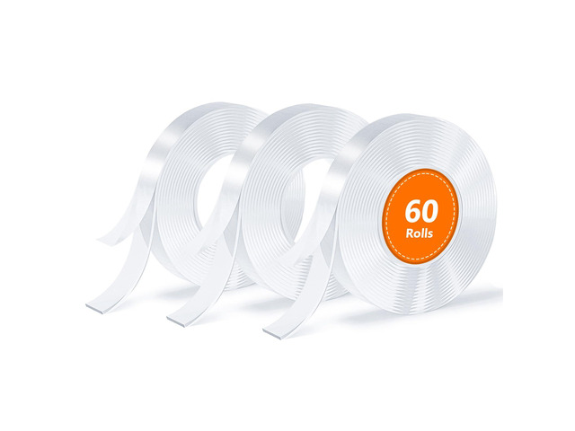 Double Sided Tape, Nano Tape, Transparent Adhesive Tape, Traceless Adhesive Tape, Removable, Washable, Reusable, Suitable for Carpets, Photo Walls,...