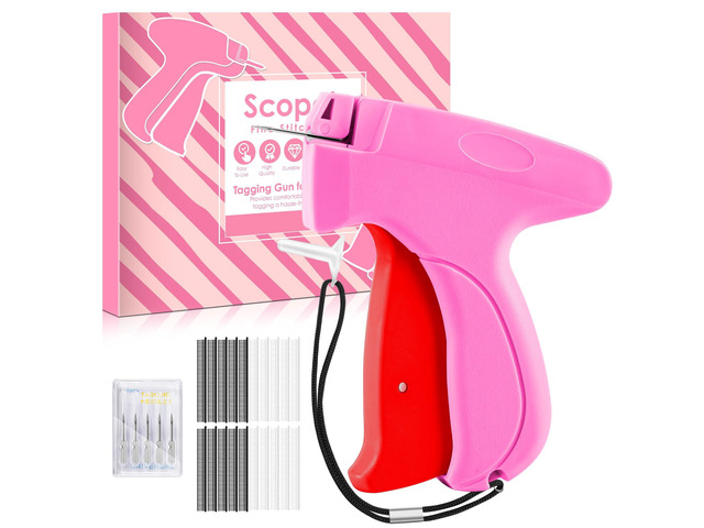 Stitch Gun for Clothes - Handheld Stitch Gun Quick Clothing Fixer - Tagging Gun - Includes 6 Needle, 1000 Black Fasteners & 1000 White Fasteners