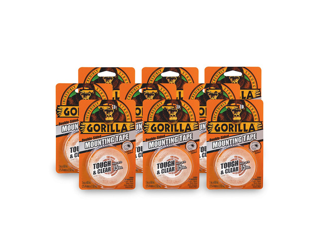 Tough & Clear; Double Sided Mounting Tape; Weatherproof; 1' x 60'; Clear; (Pack of 9)