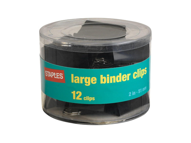 Binder Clips, Large Size, 2' Width, 1' Capacity, Black, 288 Pack HeavyDuty Clips for Thick Documents & Files