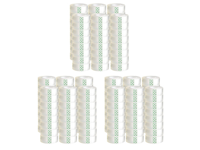 144 Pack Clear Tape Transparent Tape Refills Rolls Each Roll 3/4 x 1000 Inches, 1 inch Core, for Office, Home, School