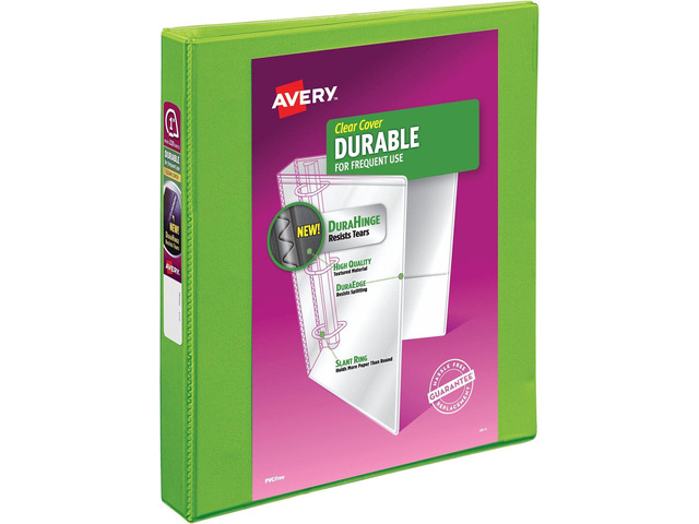 Durable View 3 Ring Binder,1' Slant Rings,250-Sheet Capacity,1.4 Inch Wide Spine,Great for Home,School Supplies,Office,or Organization Needs,1...